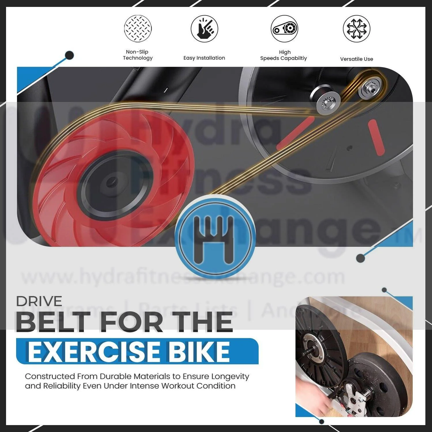 PaceMaster Treadmill Pulley Drive Belt 24" Ribs 10 APPDRBLTN - Image 5