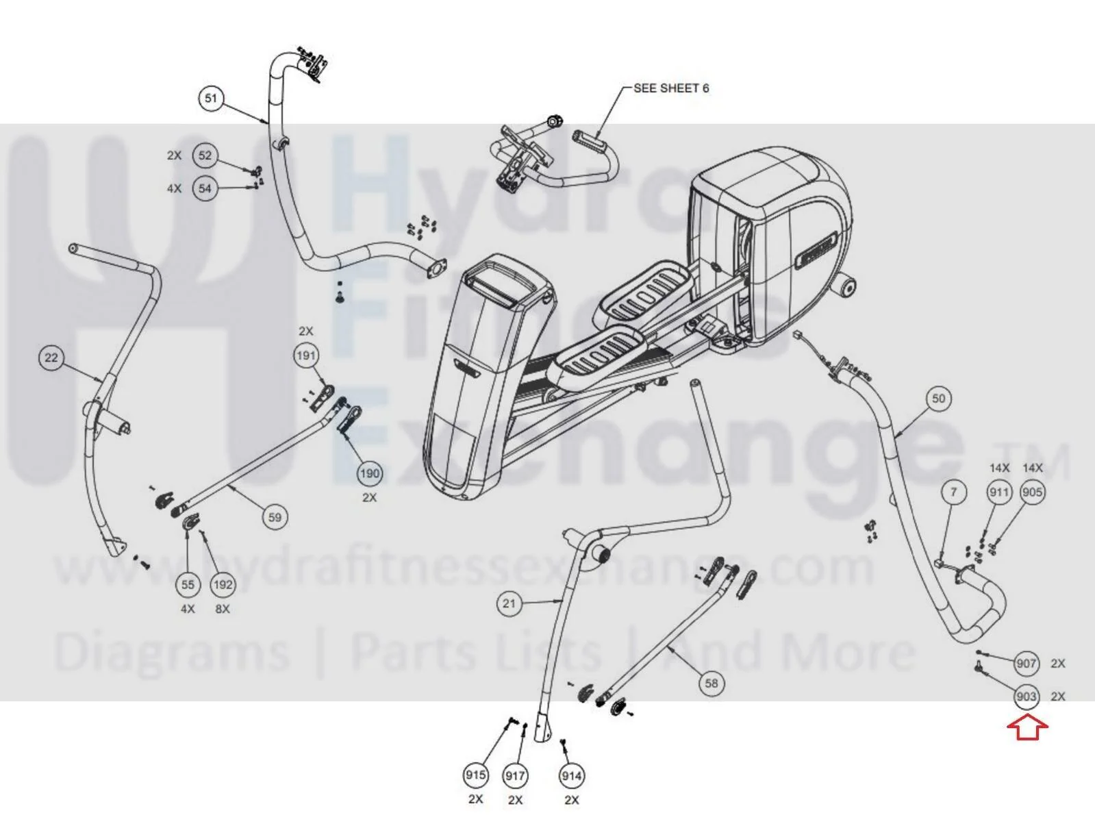 Precor 447-EFX4X7-18 -  AE23 Elliptical Leveling Foot Leveler PPP000000011406103 - Image 2
