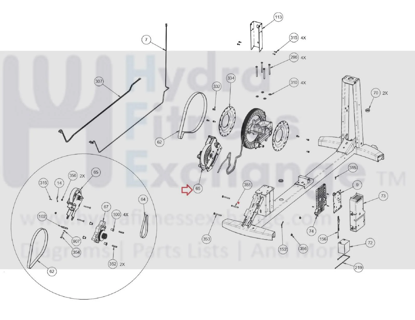 Precor 635 EFX600-18 A485 Elliptical Drive Module Assembly PPP000000303430102 - Image 2
