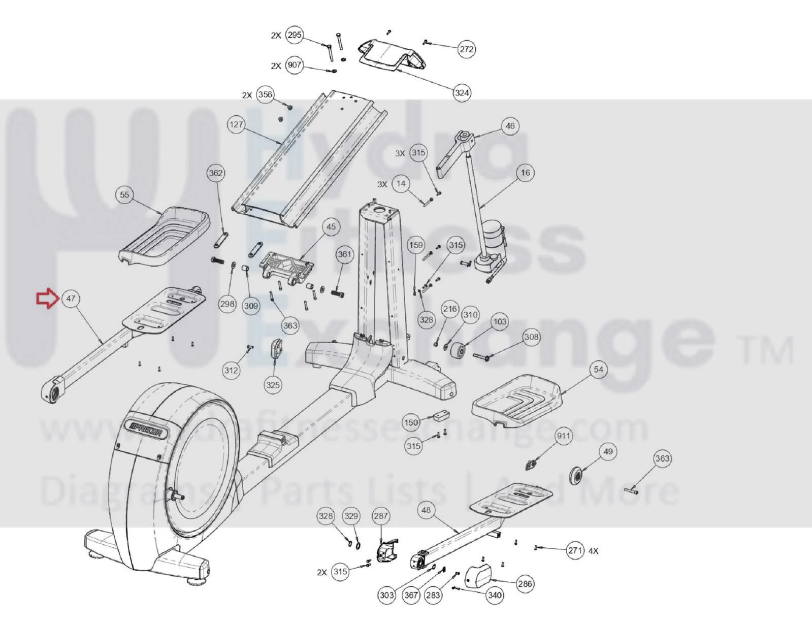 Precor 635 EFX600-18 A485 Elliptical Left Pedal Arm PPP000000058263101 - Image 2