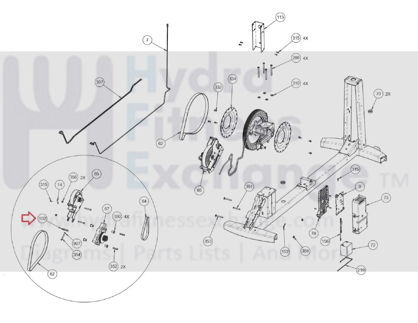 Precor 635 EFX600-18 Elliptical Tensioner Tug Plate PPP000000303432102 - Image 2