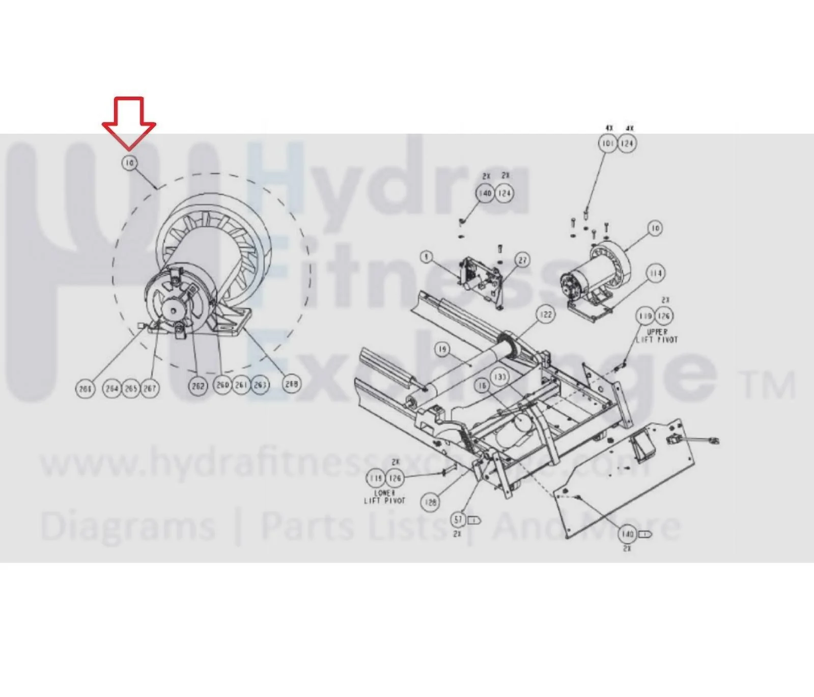 Precor 9.3x TRM 400-14 445/425 Treadmill DC Drive Motor with Flywheel 35697-101 - Image 5