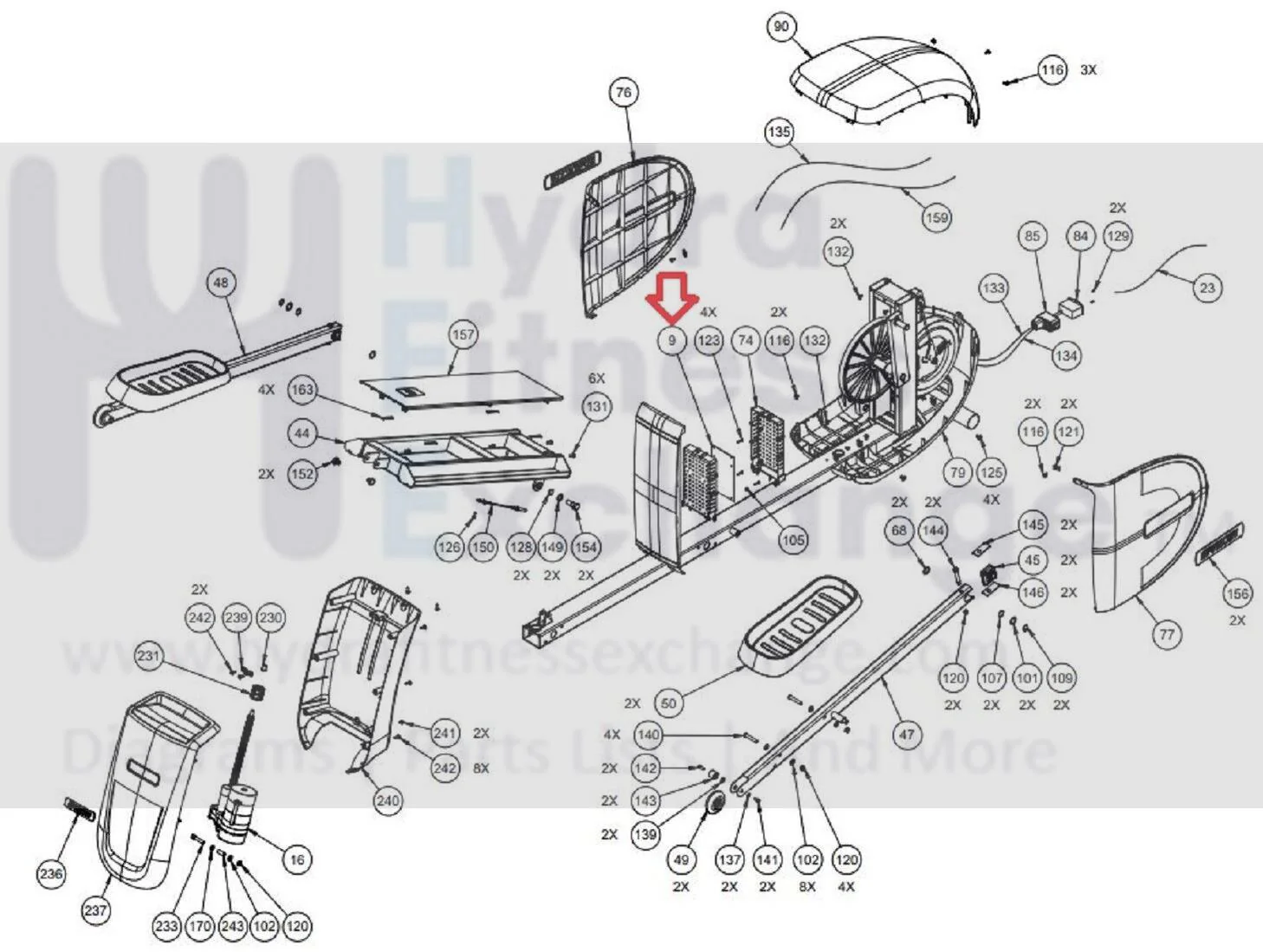 Precor AFAA Elliptical Lower Motor Control Board Controller PPP000000RX3FW7000 - Image 3
