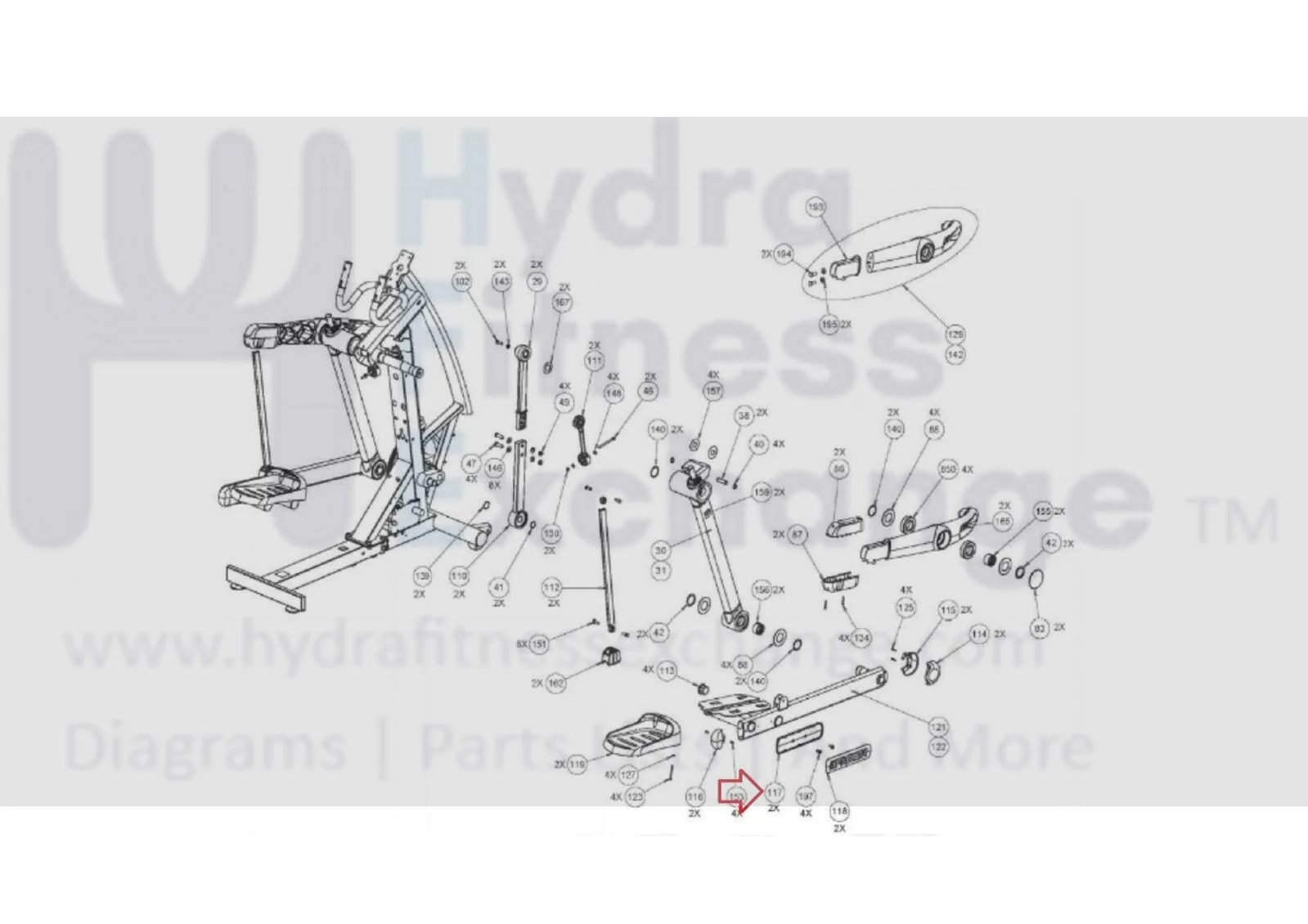 Precor AMT 825 835 100I AMT10 AMT12 C100i Elliptical Stair Arm 39920-101 - Image 2