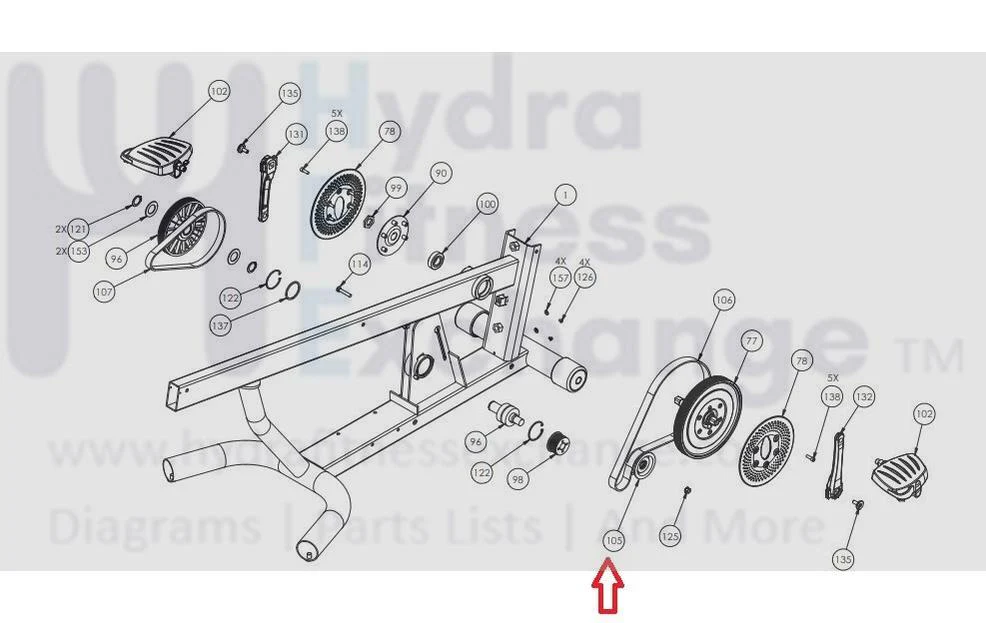 Precor Elliptical Idler Pulley 49117-101 - Image 3