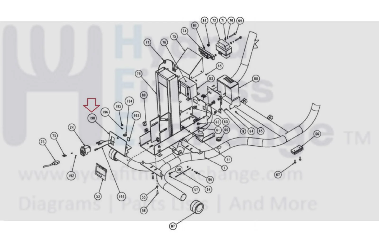 Precor C532 EFX532 C546 EFX 5.21si Elliptical Power Input Switch Plate 38826-202 - Image 3