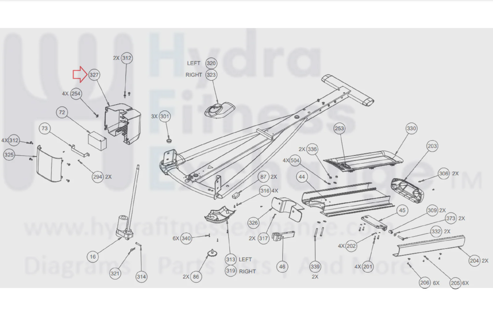 Precor C546i EFX 546I 556i 576i Elliptical Lift Pedestal Rear Assembly 39784-103 - Image 3
