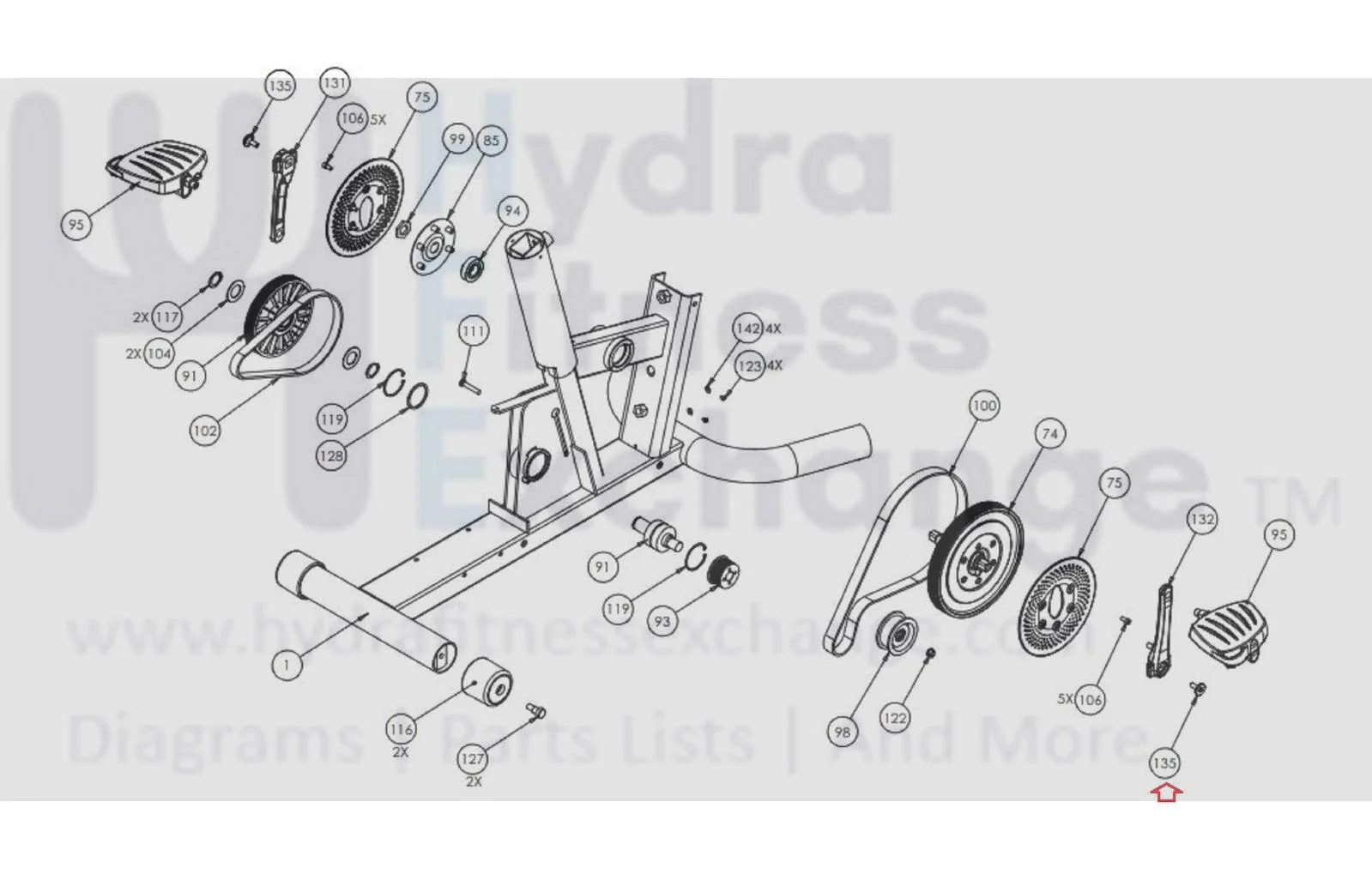 Precor C842i C846i Recumbent Bike Crank Custom Screw M8 - 1.0 X 23mm 45838-101 - Image 2