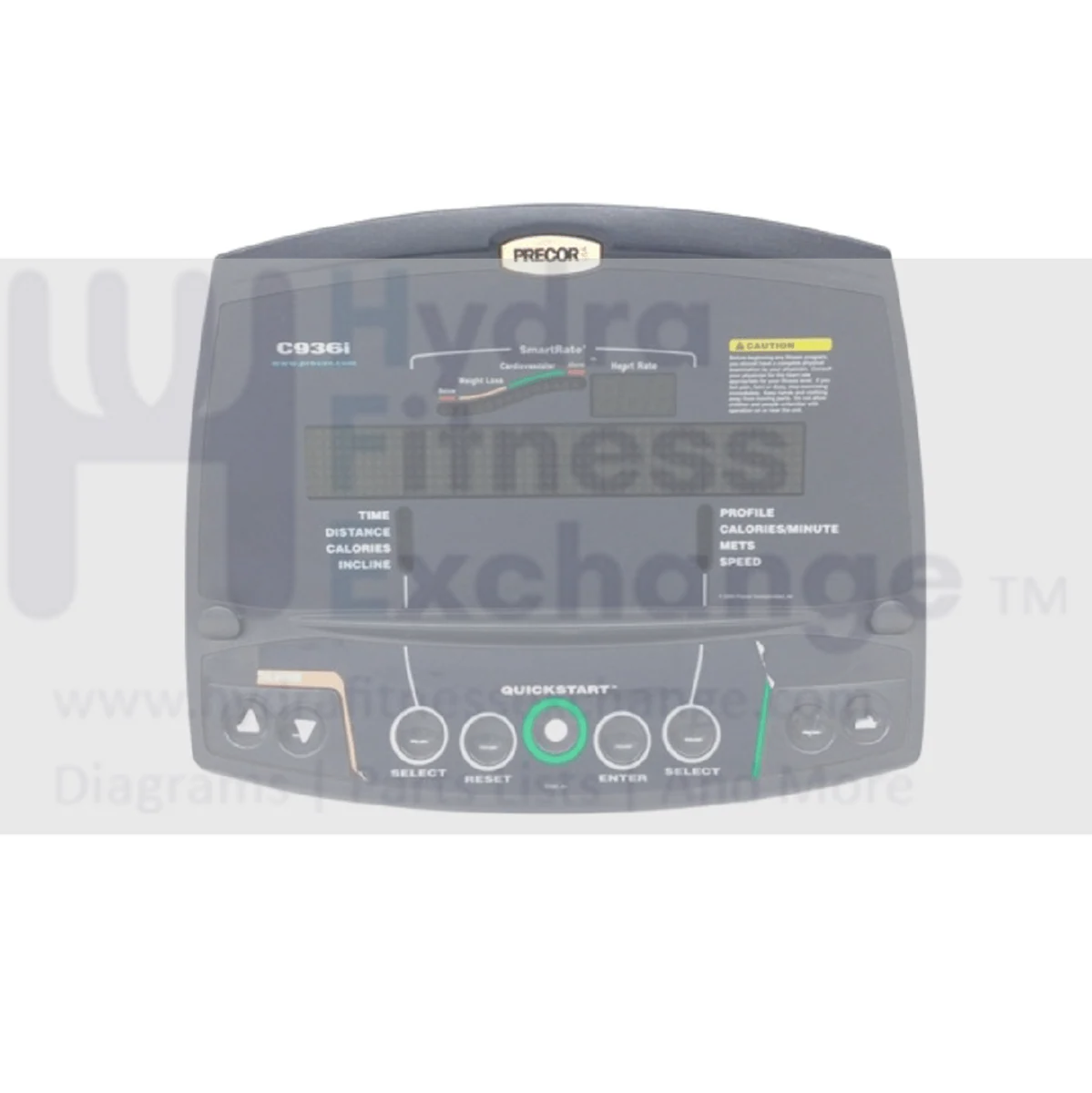 Precor C936i Treadmill Overlay With Circuit Board 48057-111