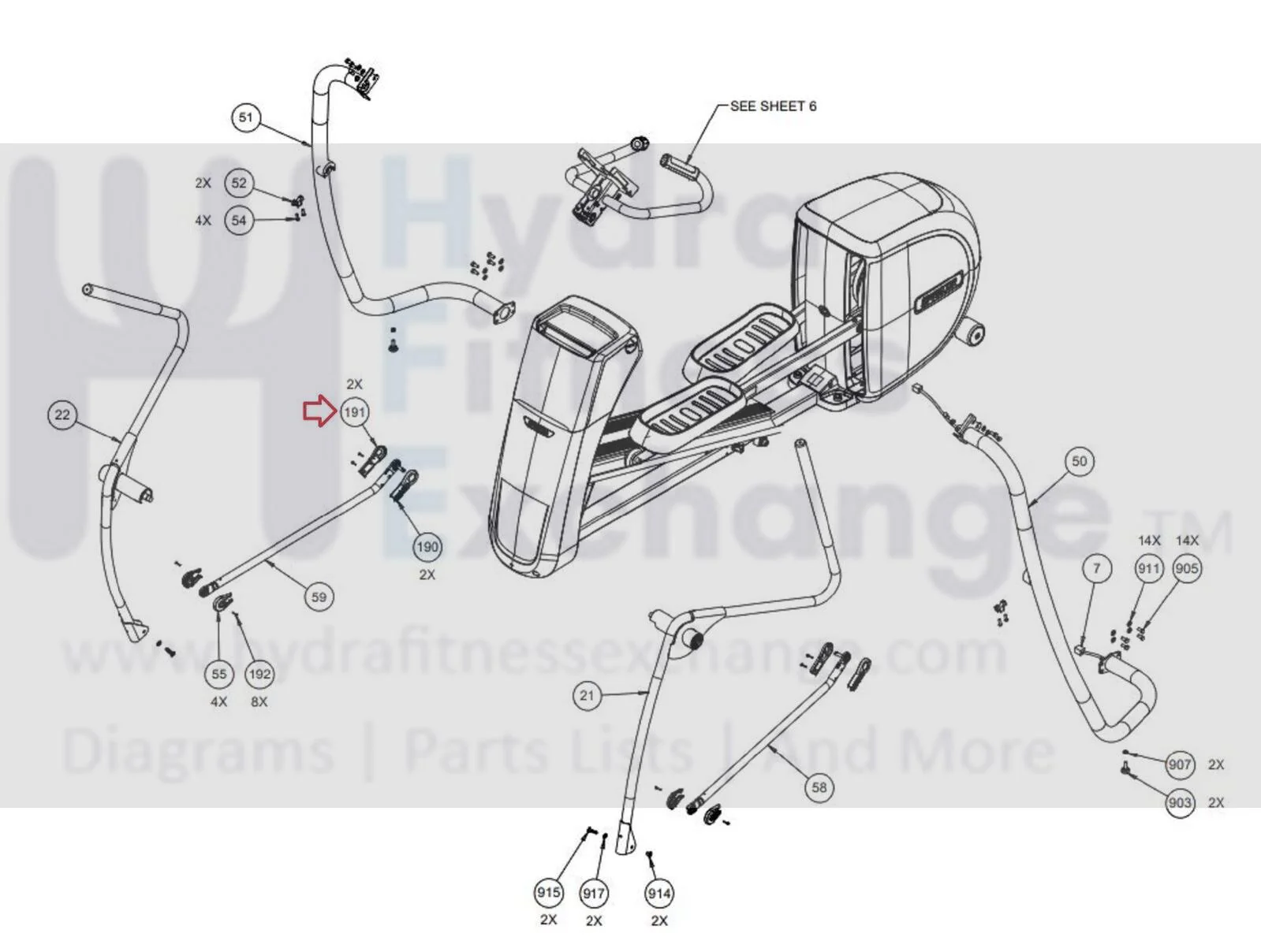 Precor EFX 427 447 - EFX 5.35 EFX 5.37 Elliptical Link Arm Top Cover 34211-101 - Image 3