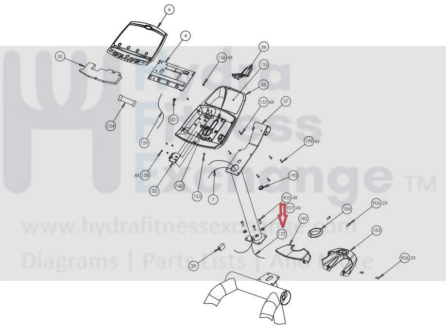 Precor EFX 546i C546i Elliptical Heart Rate Wire Harness PPP000000047341036 - Image 2