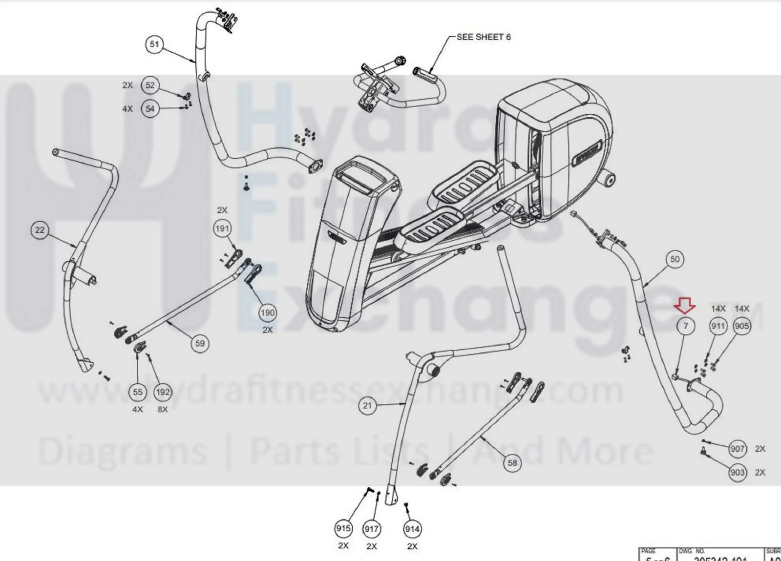 Precor EFX4X7-18 Elliptical Display Console Upper Main Wire Harness 300074-096 - Image 3