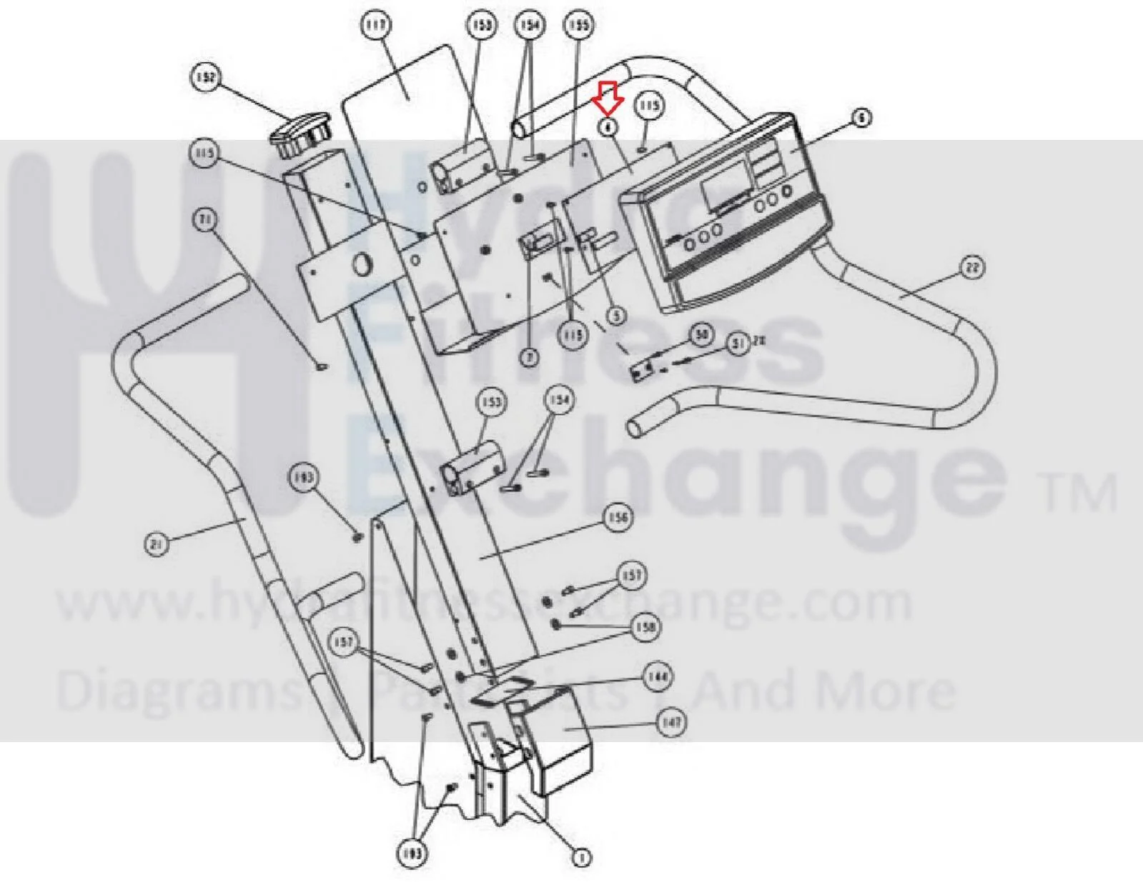 Precor Elliptical Console Circuit Board with C544 1x Software 38676-105 - Image 4