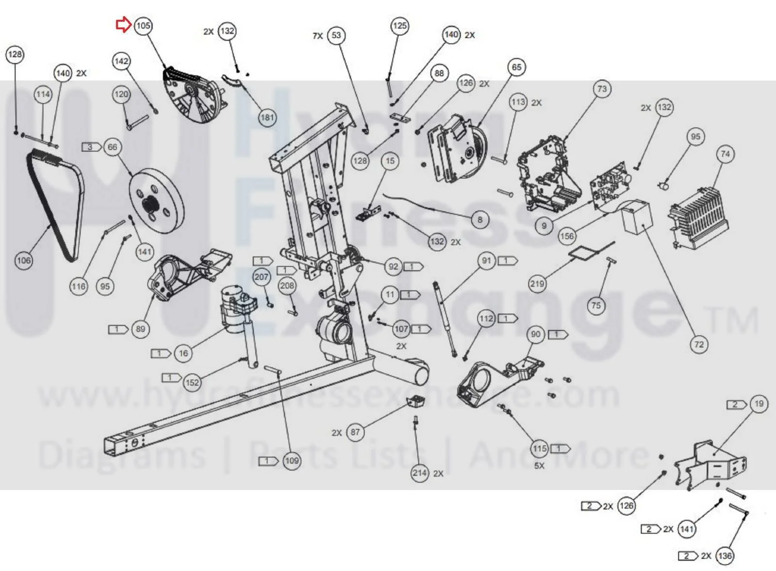 Precor Elliptical Hydraulic H Brake Input Assembly PPP000000301325101 301325-102 - Image 3