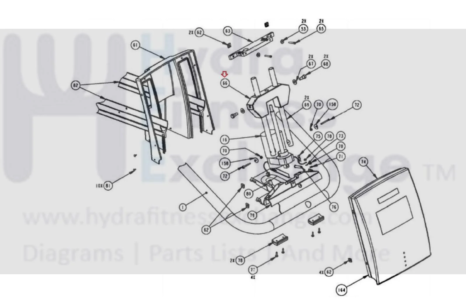 Precor Elliptical Incline Lift Actuator Motor with Guide Rod Assembly 37302-102 - Image 3