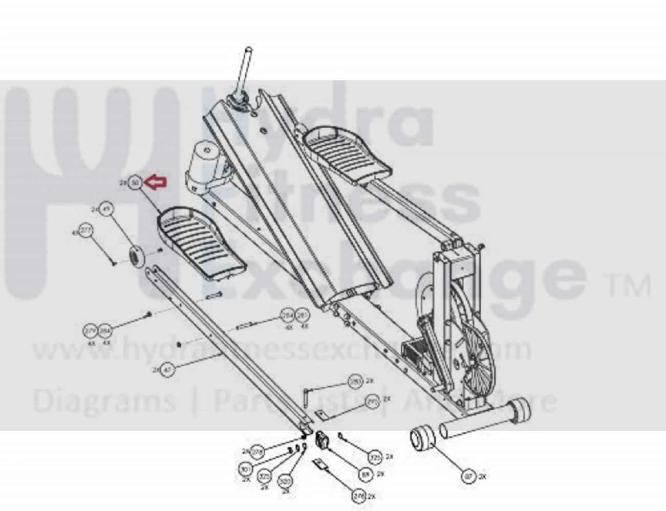 Precor Elliptical Foot Pad Pedal 37314-108 - Image 2