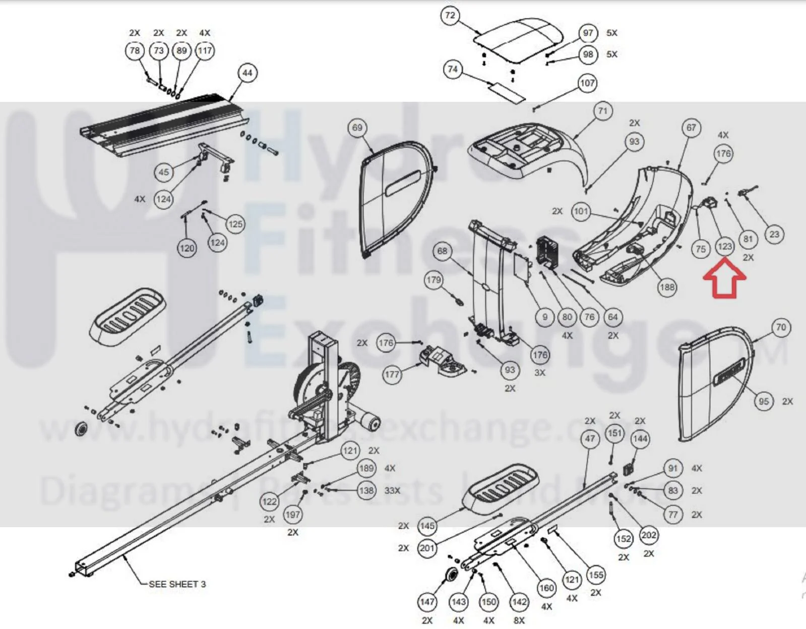Precor Elliptical Power Entry Module with Fuse MFR-RP188H PPP000000034276101 - Image 3