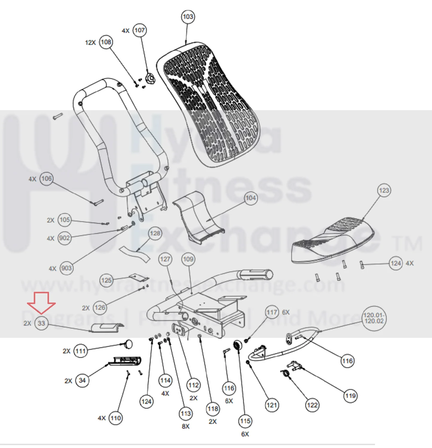 Precor Recumbent Bike Heart Rate Hand Sensor Pulse Top Grip PPP000000035700103 - Image 2