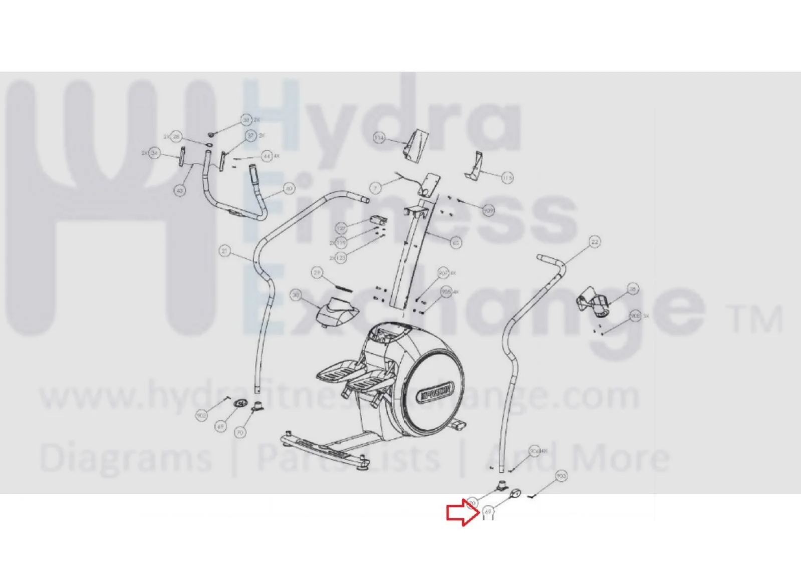 Precor  Stepper Step Endcap 48380-102 & PPP000000048380102 - Image 2