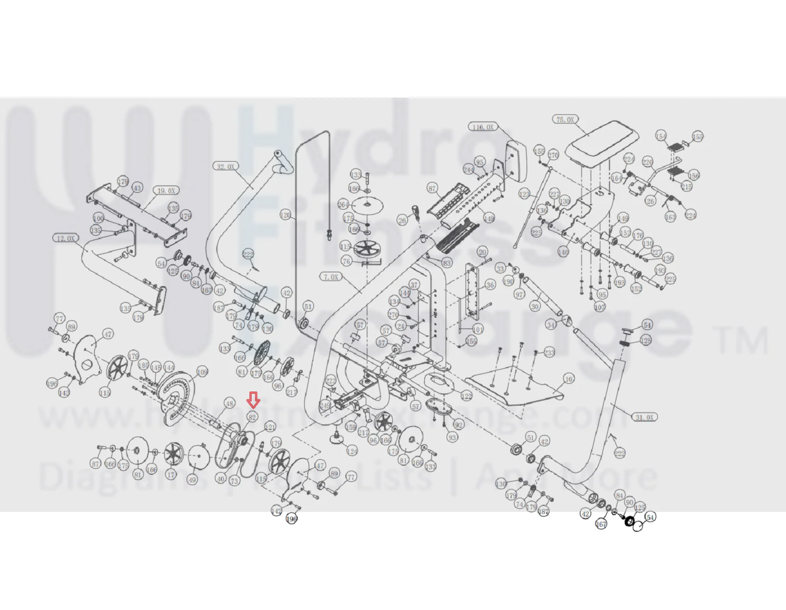 Precor Strength System Low Row Div Hub Cam Assembly MFR-HSL0324 - Image 3