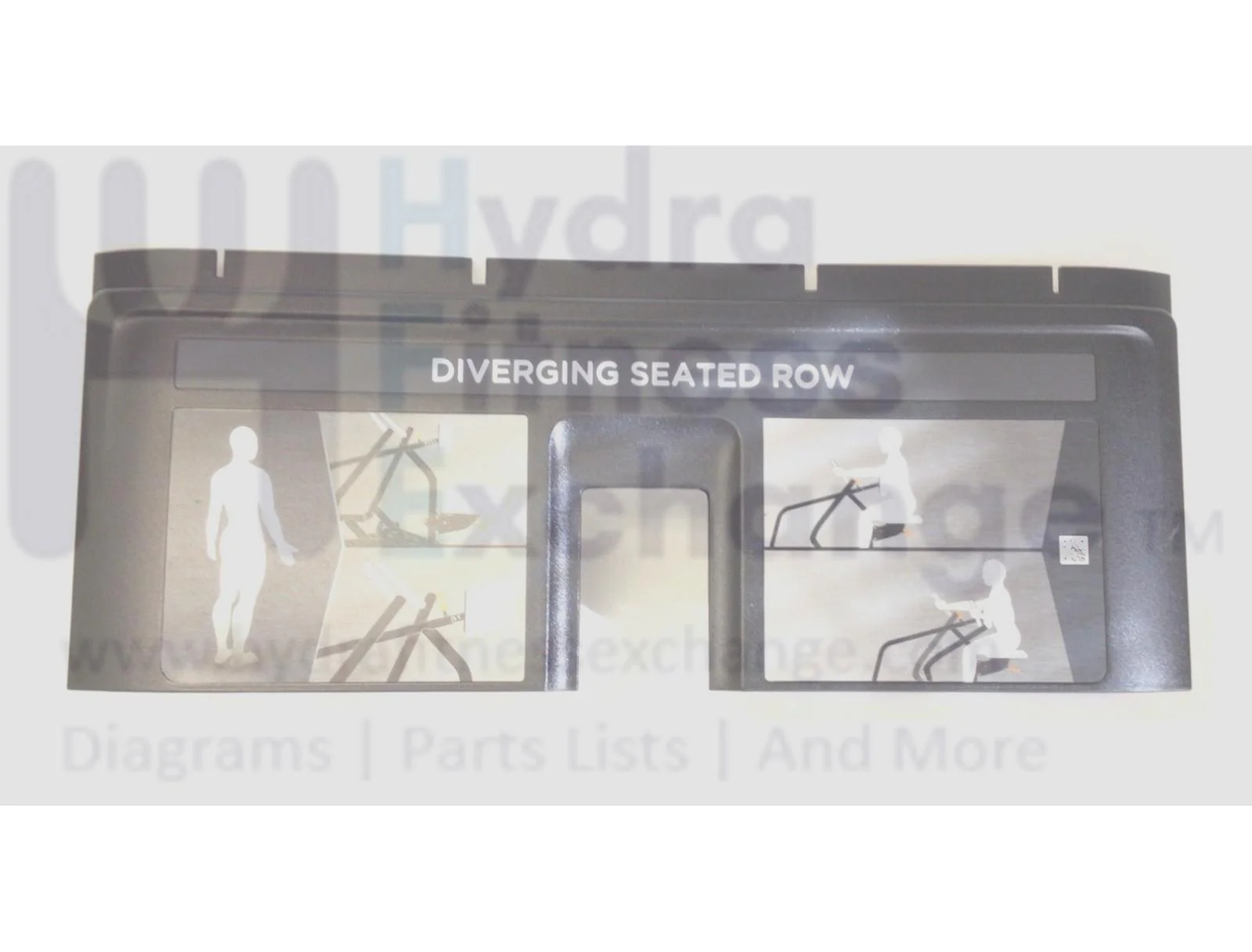 Precor Strength System Seated Row Placard Shroud MFR-HSL0310 & CWS046800-101 - Image 2