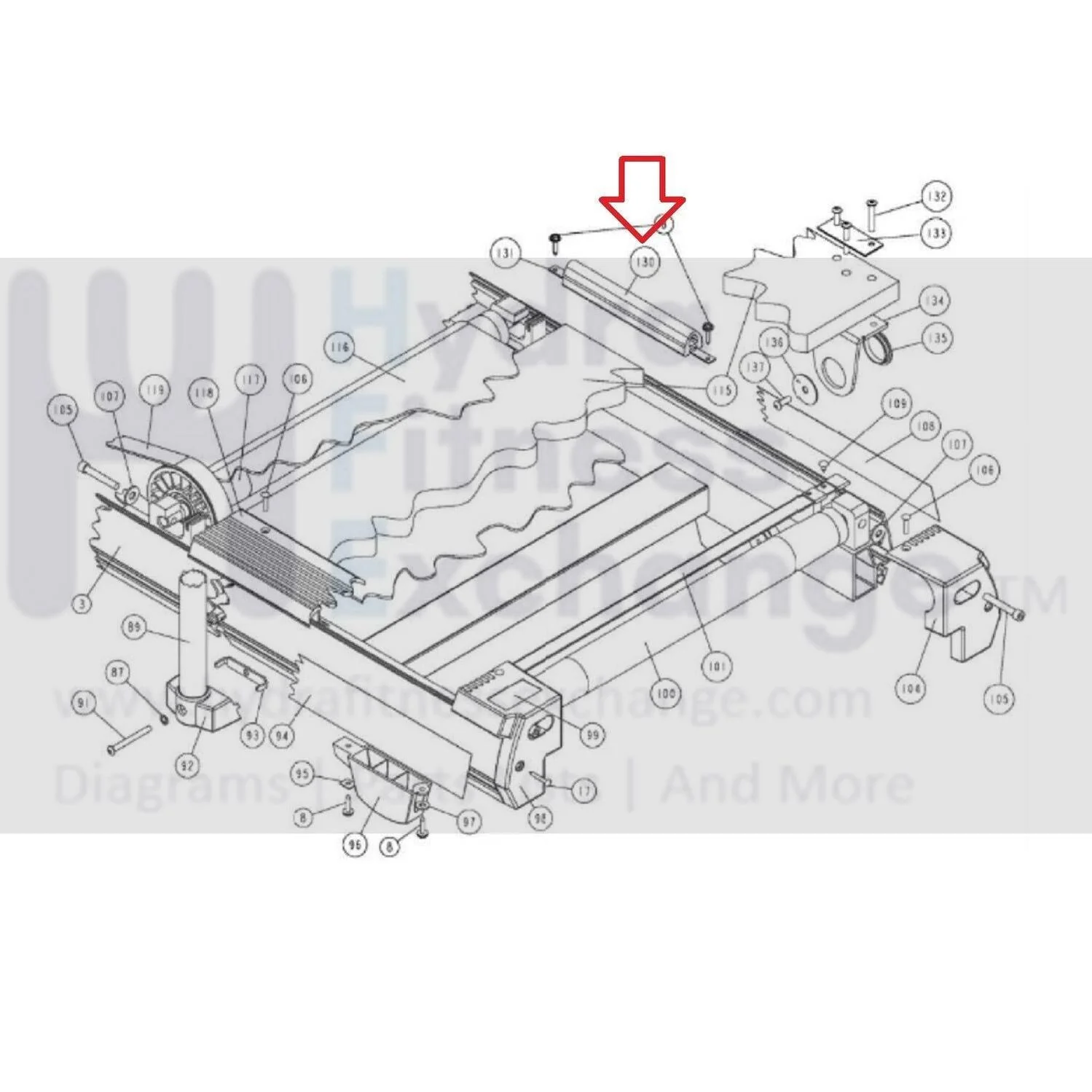 Precor Treadmill Deck Support Bed Cushion 37705-101 - Image 2