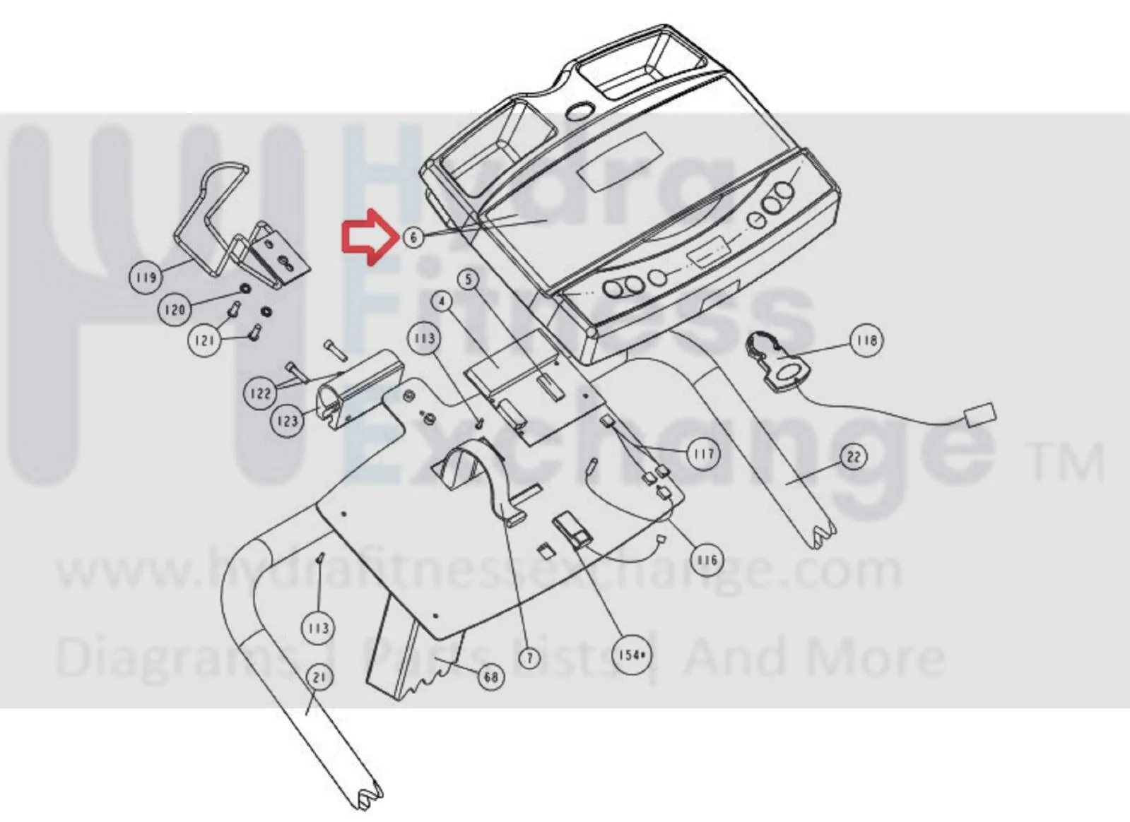 Precor Treadmill Electronic Display Console Panel 38672-102 - Image 3