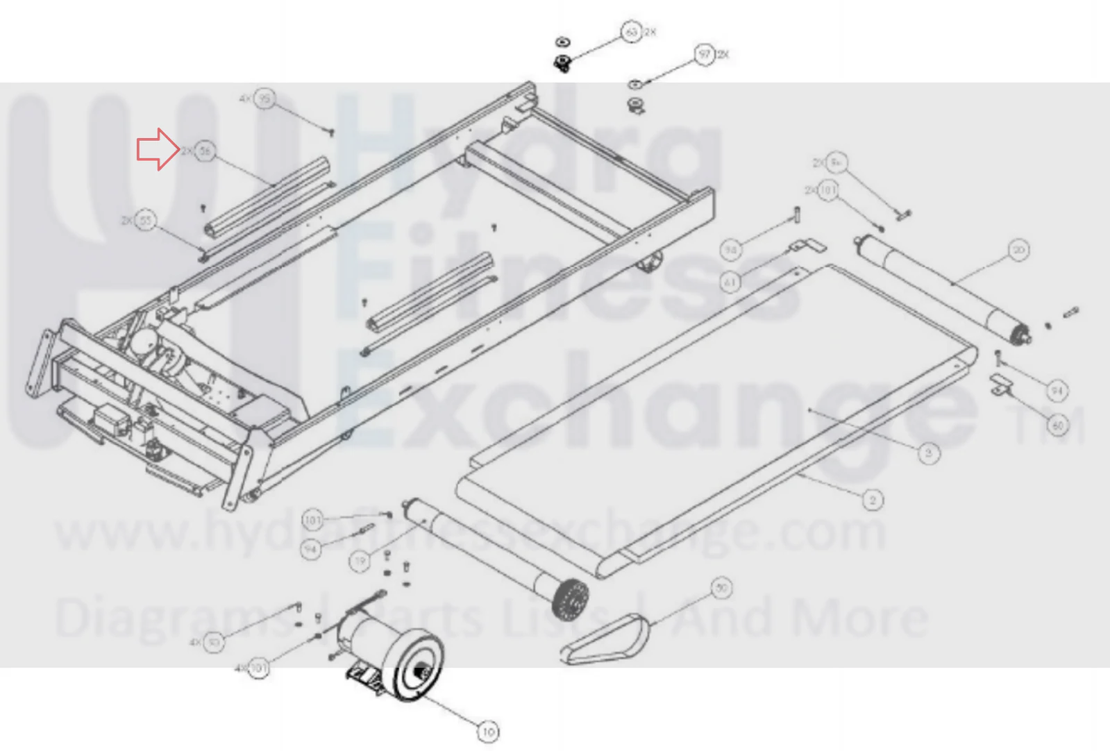 Precor Treadmill GFX Spring PPP000000035672101 - Image 3