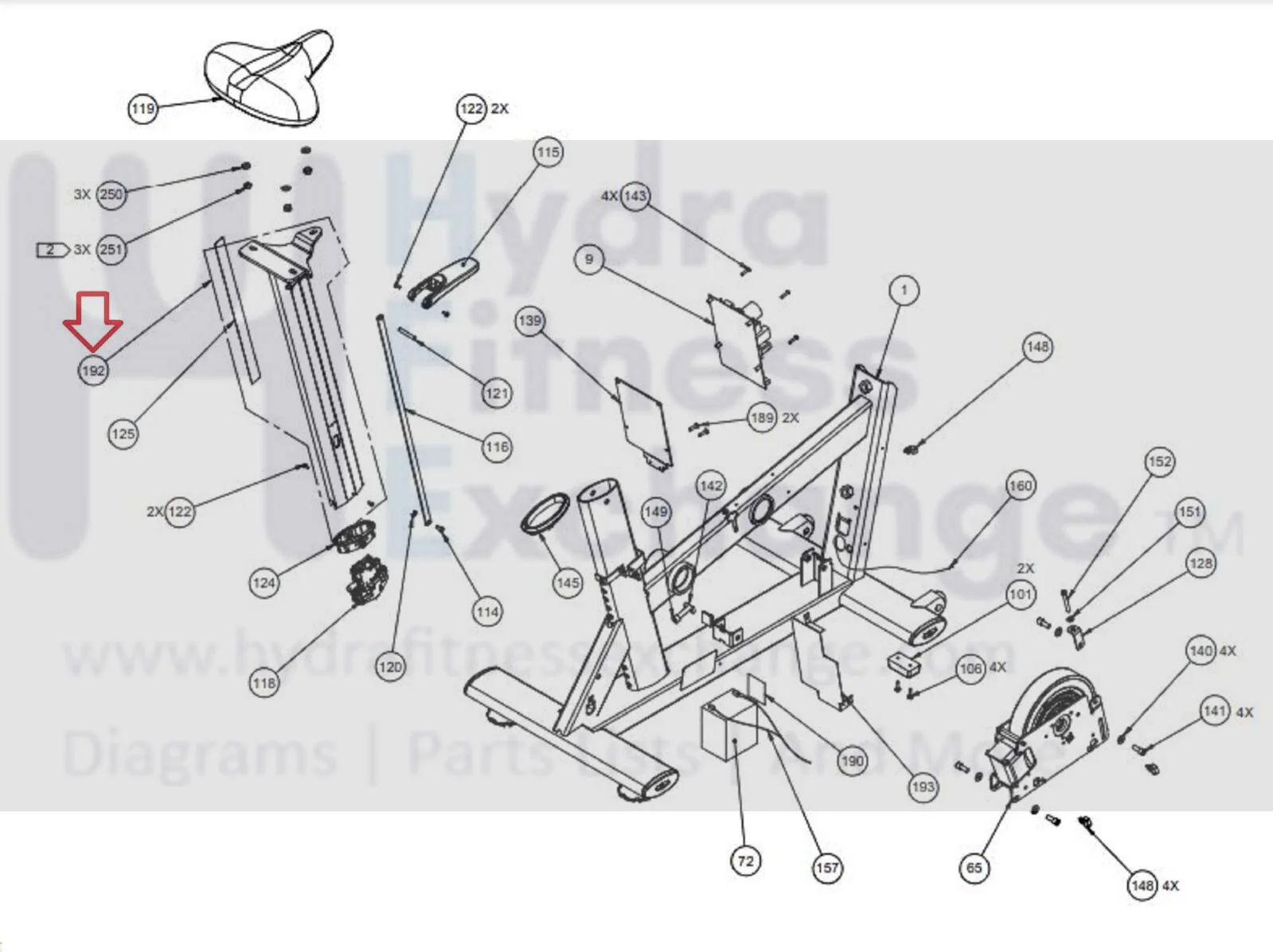 Precor UBK 835 Stationary Bike Seat Post Weldment Assembly PPP000000058029101 - Image 2