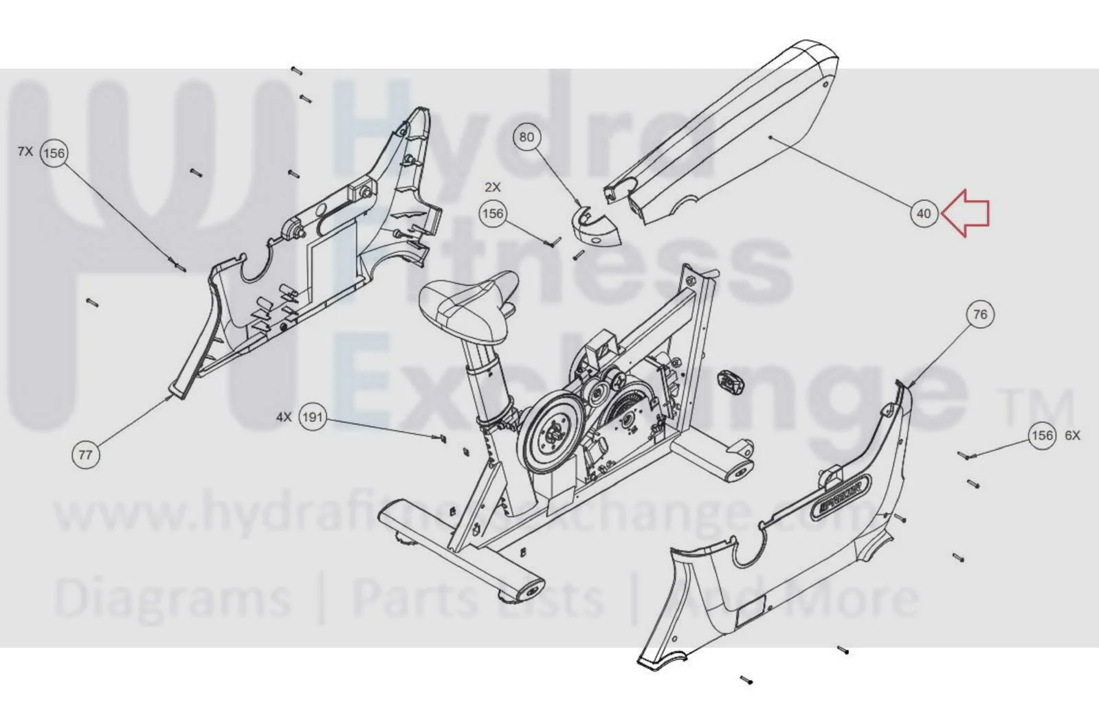 Precor UBK835-UBK 800-18 Stationary Bike Upright Top Cover PPP000000300643103 or 300643-103 - Image 2