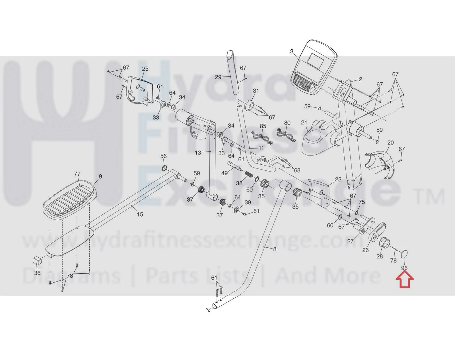 Proform 14.0 MME - PFEL580150 Elliptical Knob Cover 370101 - Image 2