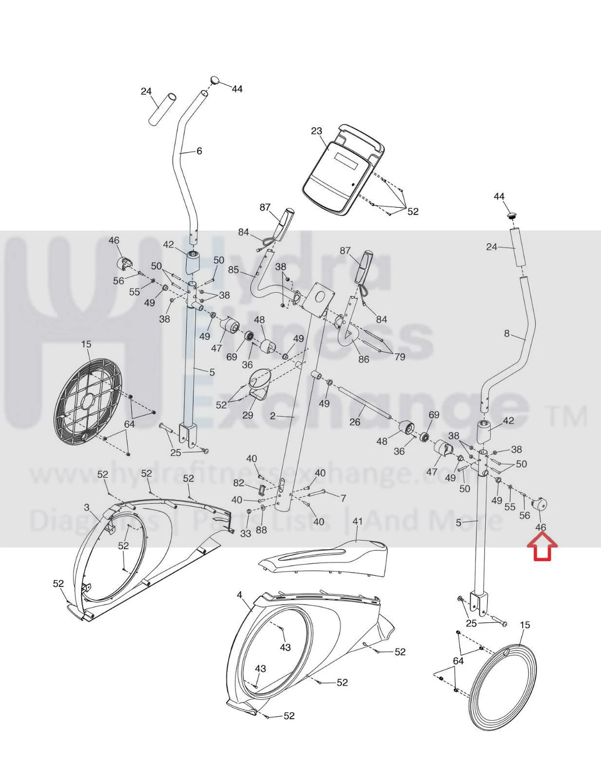Proform 325 225 295 Cse Cadence Le Elliptical Axle Cap 372602 - Image 2