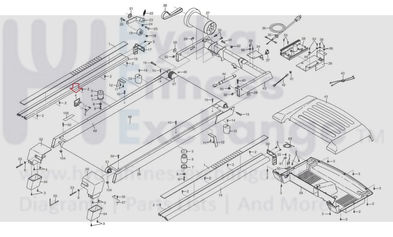 ProForm 730 - PFTL711040 Treadmill Ebony Latch Cover 216665 - Image 2