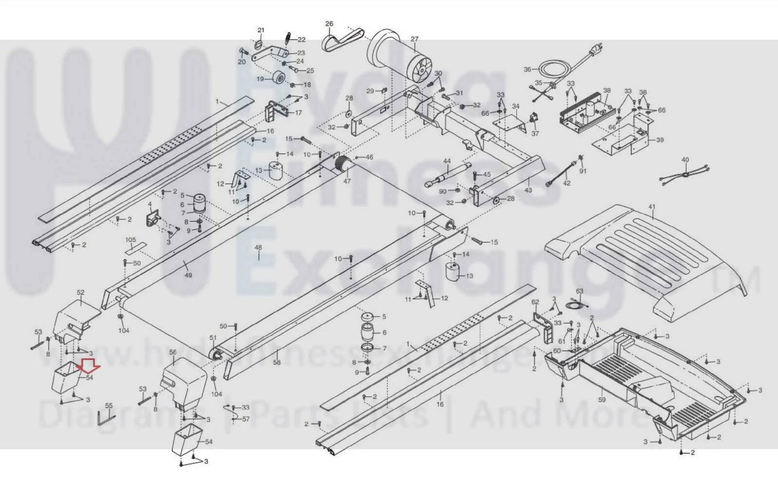 ProForm 730 - PFTL711040 Treadmill Rear Foot 215930 - Image 2