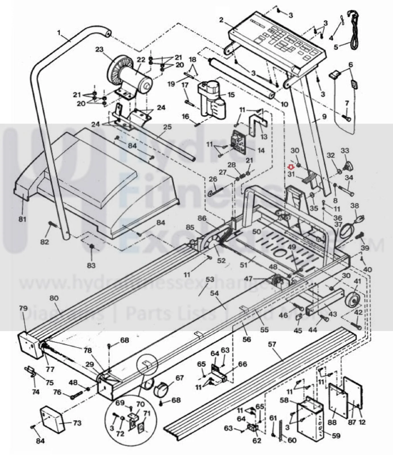 Proform 826 EXP PF826010 Treadmill Main Wire Harness - Image 2