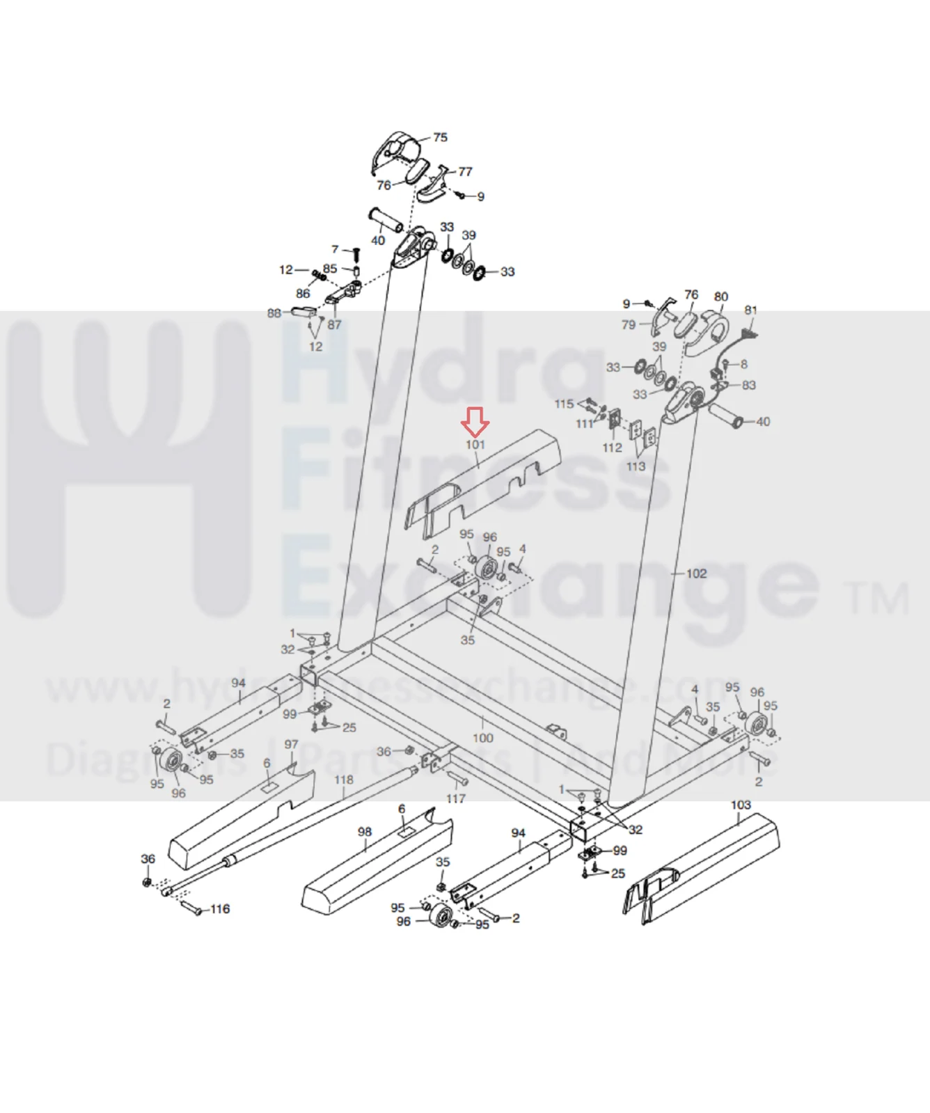 ProForm 831.249410 PFTL120140 Treadmill Left Base Cover 355349 - Image 2