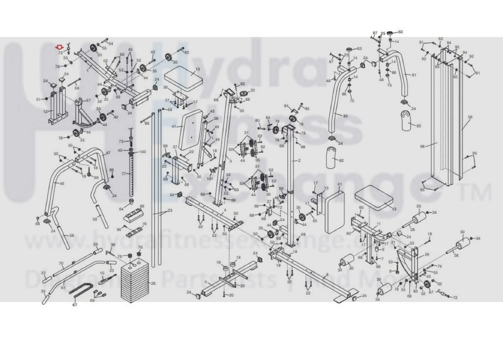 ProForm 920 - PFSY92080 Strength System Cable Assembly 163" 153588 - Image 2