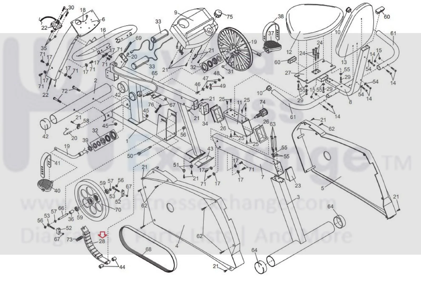 Proform 955R 970R 985R 1050 900 Stationary Bike Bracket W/Magnet Assembly 165059 - Image 3