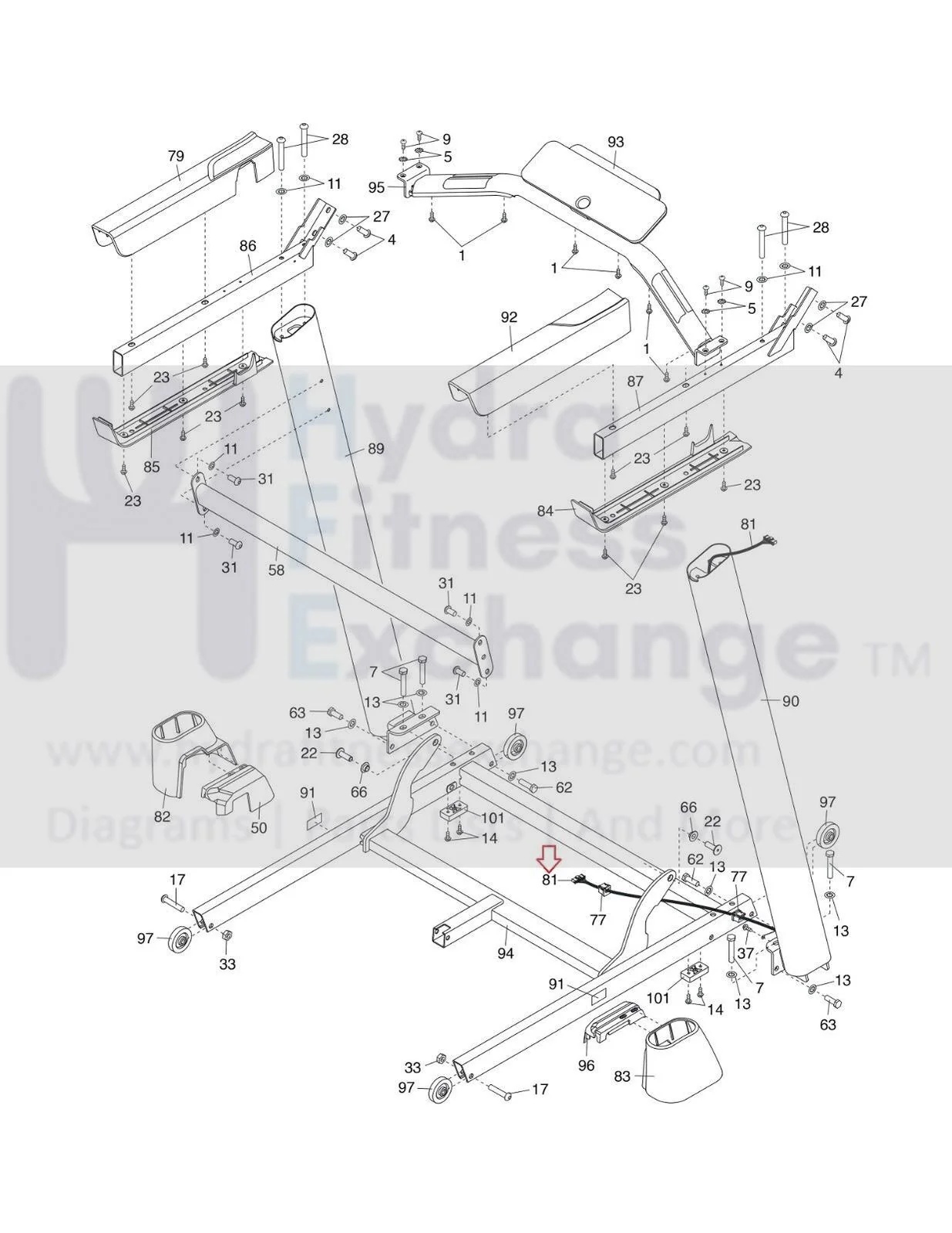 ProForm 965 CT Treadmill Upright Wire Harness 415273 - Image 2