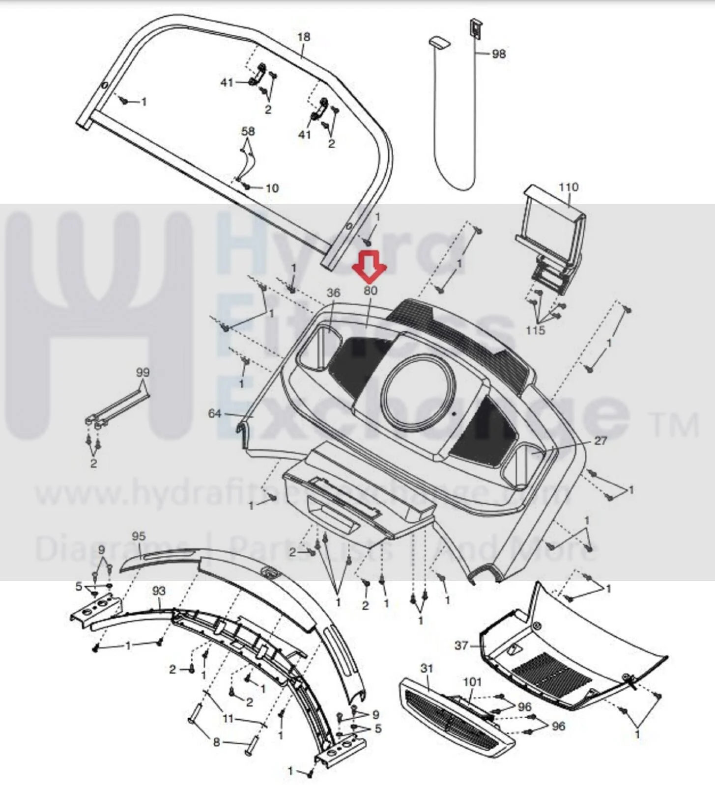 ProForm 995I Treadmill Display Console Panel MFR-ETPF99715V1 or 397322 or 372674 - Image 3