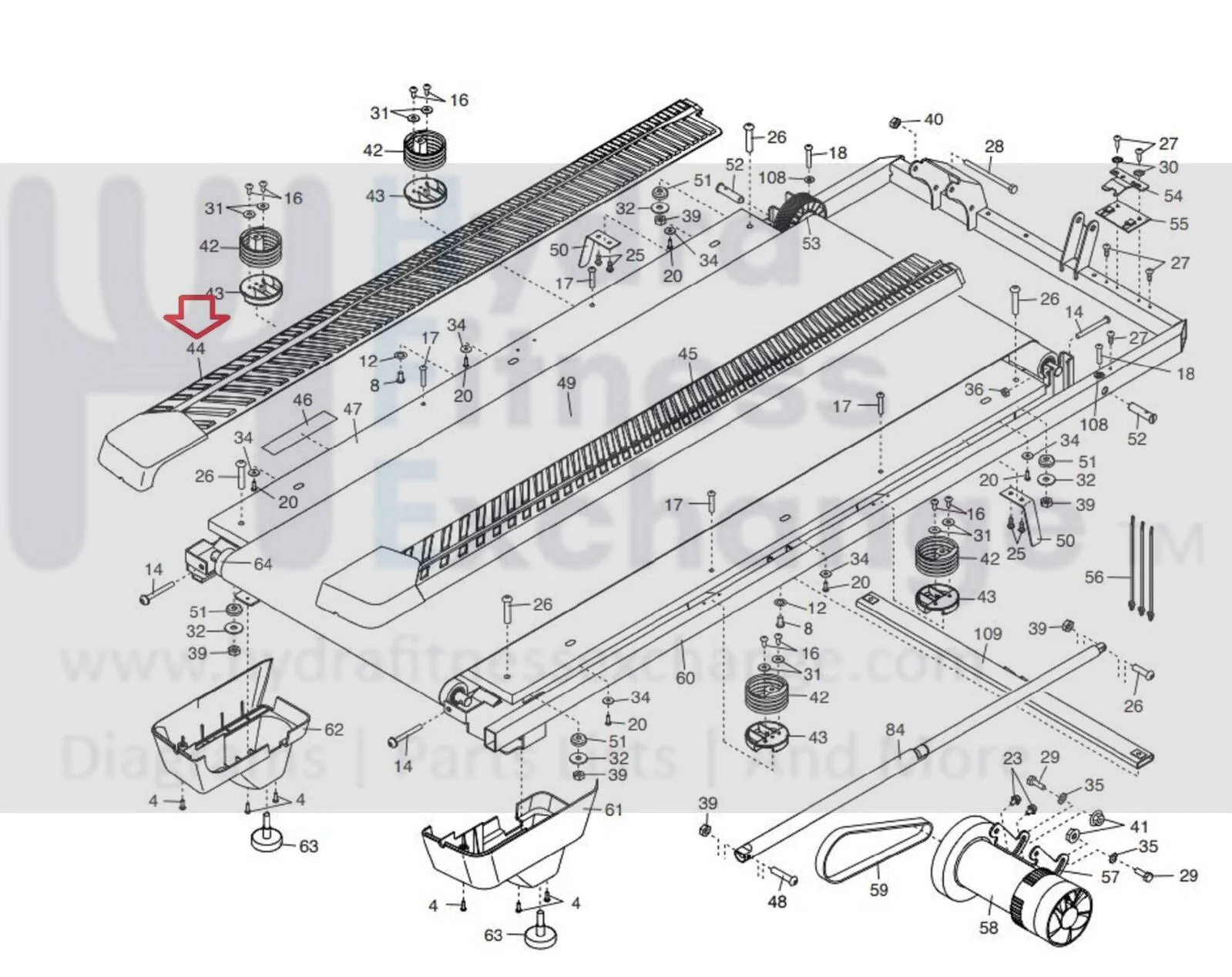 Proform Carbon TL Treadmill Left Foot Rail MFR-415154 425678 - Image 3