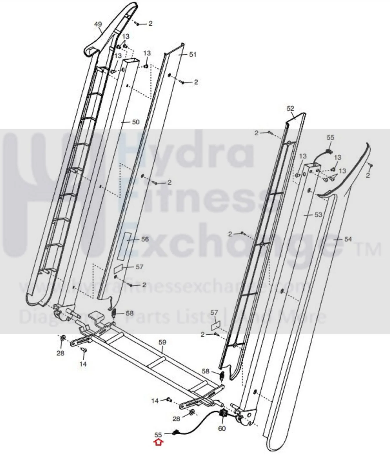 Proform City L6 CWL - PFTL288200 Treadmill Upright Wire Harness 424967 - Image 2
