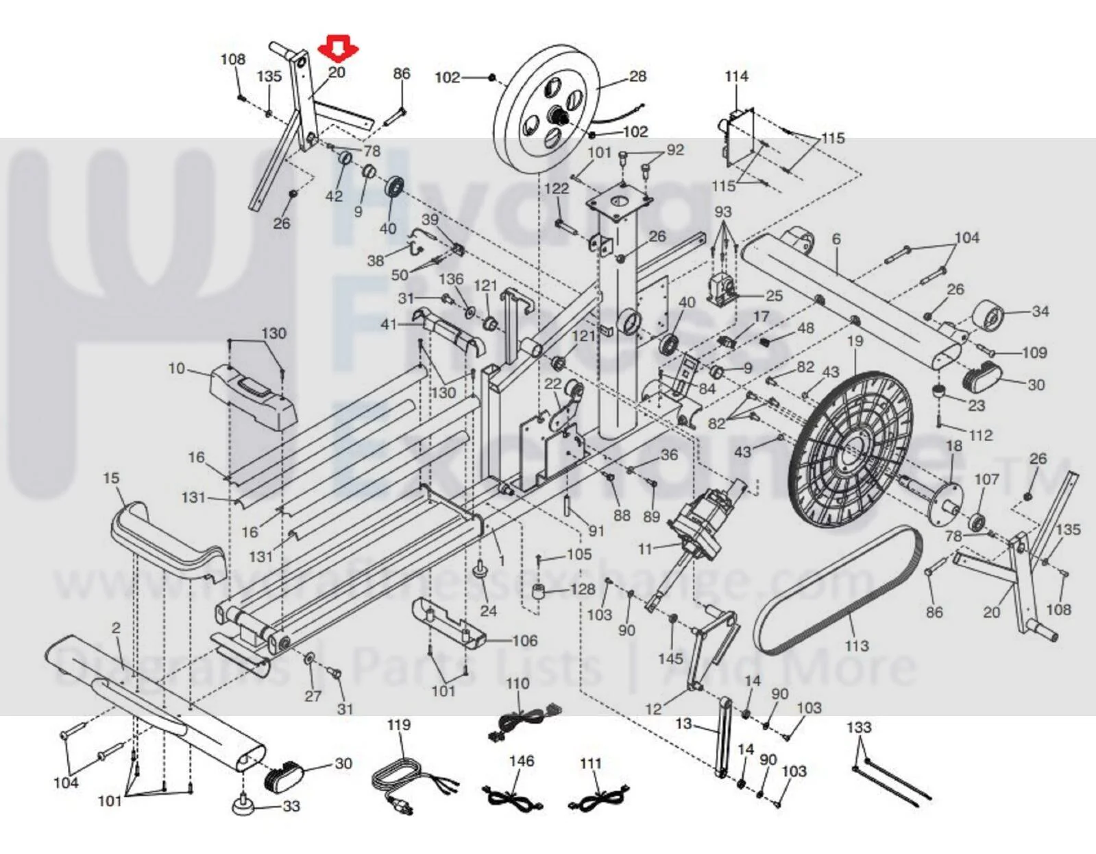 ProForm Commercial 14.9 Carbon E7 EL Elliptical Crank Arm Assembly 428356 - Image 2