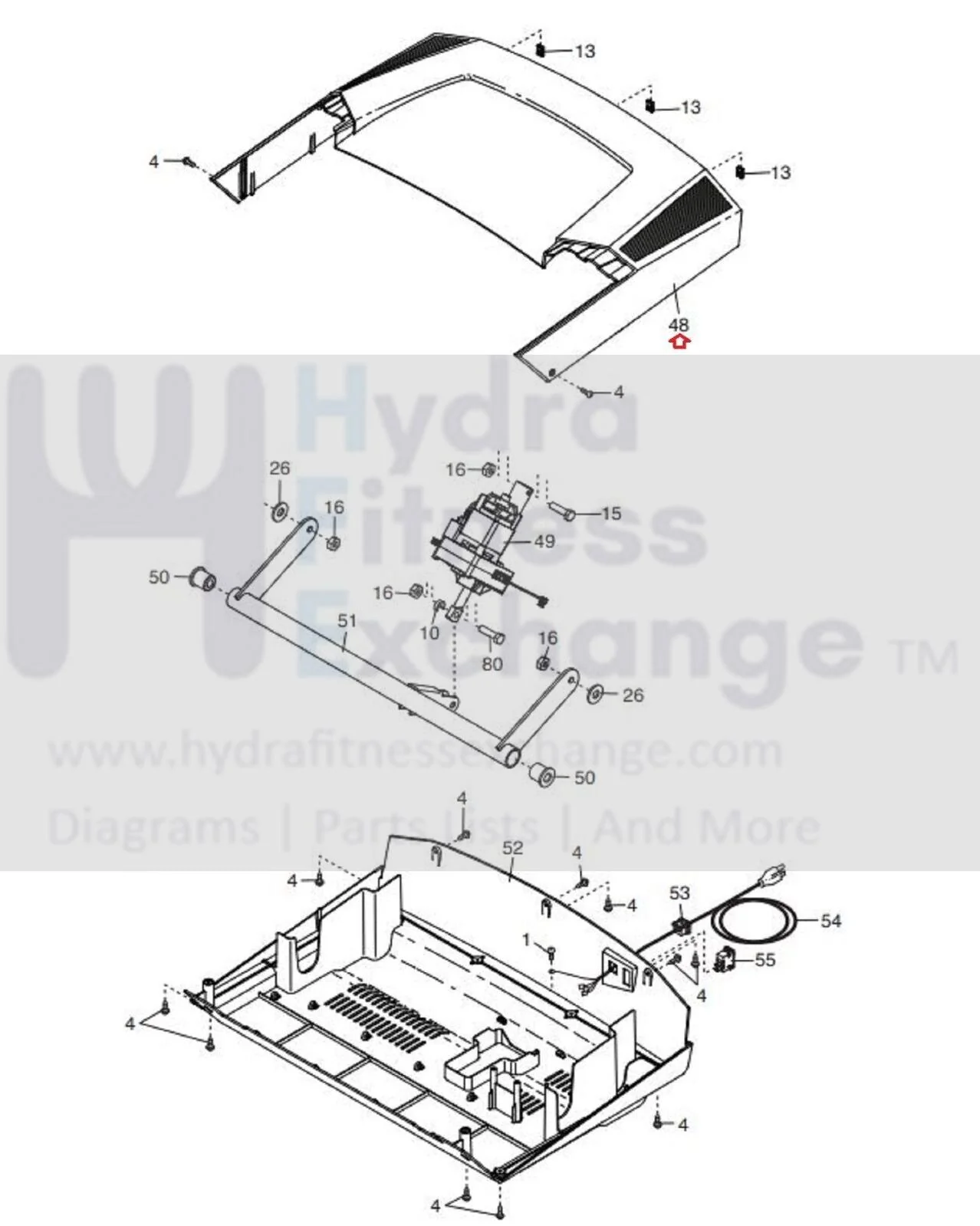 Used ProForm CROSSWALK 395 Treadmill Motor Hood Shroud Cover MFR-315050 316509 - Image 4