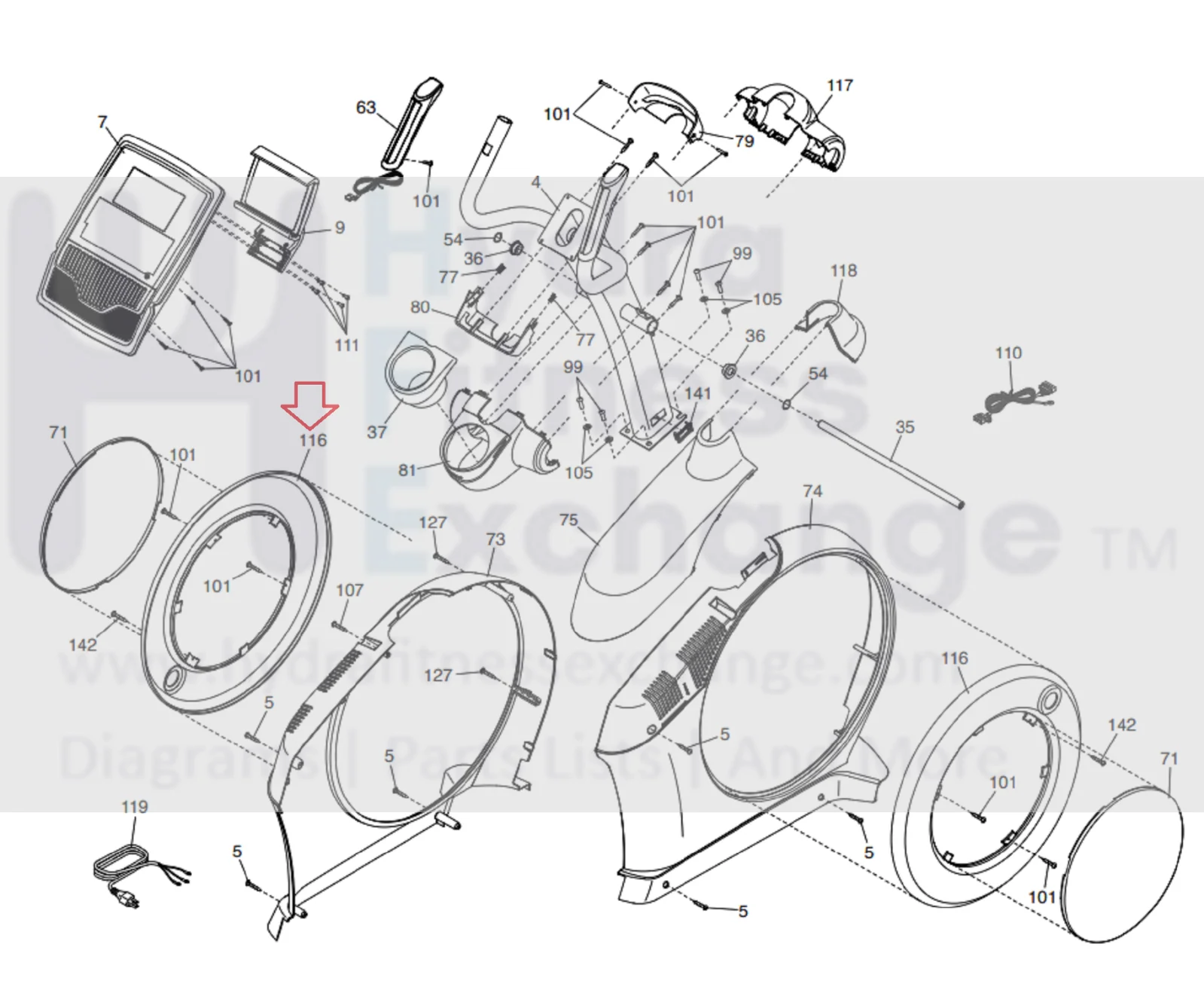 Proform Endurance 520 E 920 E Elliptical Disc Ring 384457 - Image 2