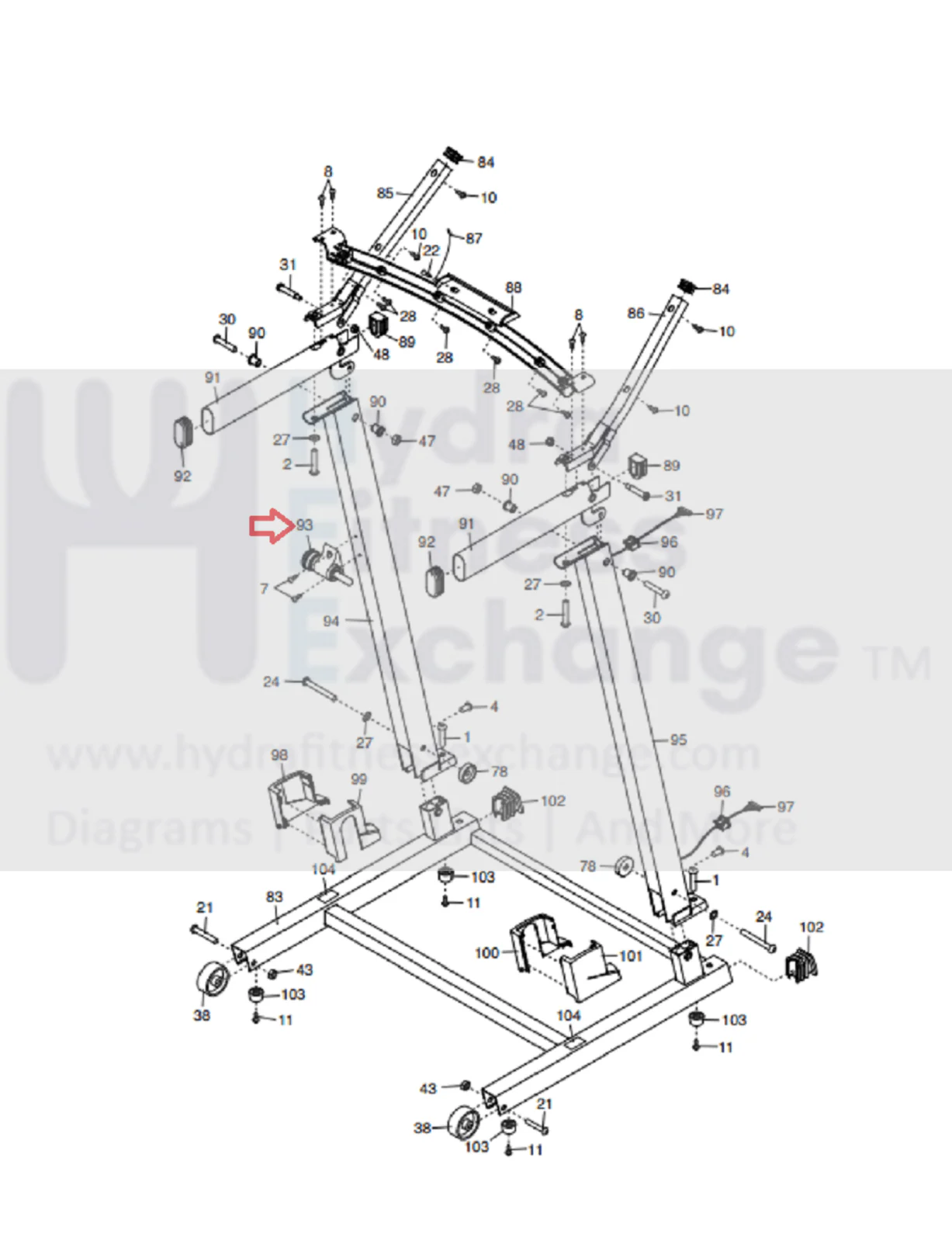 ProForm FIT 425 305 CST Treadmill Safety Latch Assembly 392313 - Image 2