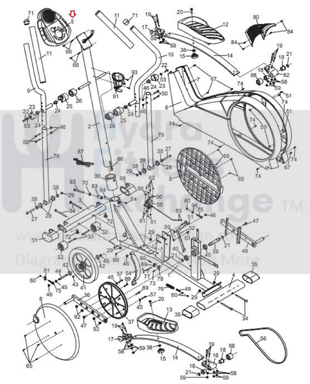 Proform Freespirit 800 Elliptical Display Console Assembly MFR-ELPF3903 197441 - Image 4