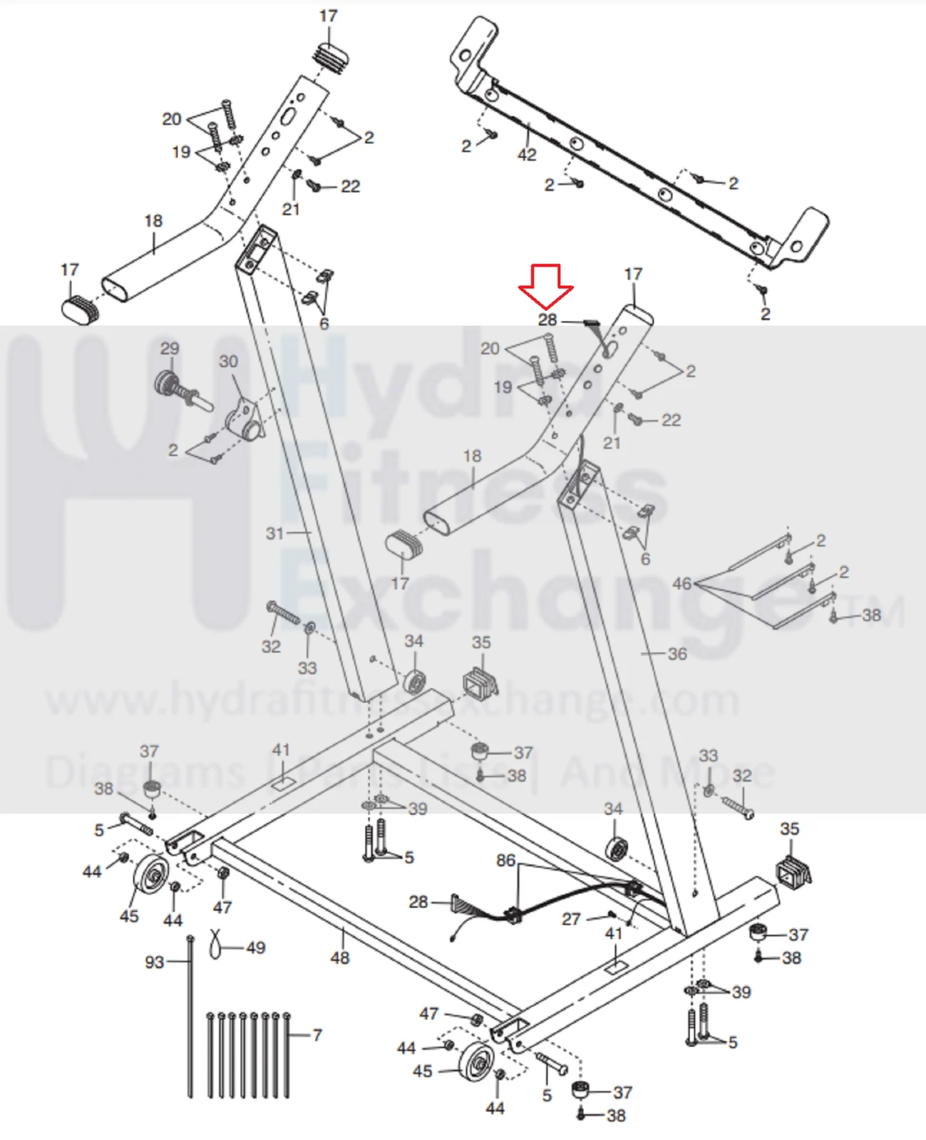 Proform HealthRider Image Treadmill Console Upright Wire Harness 239428 - Image 2