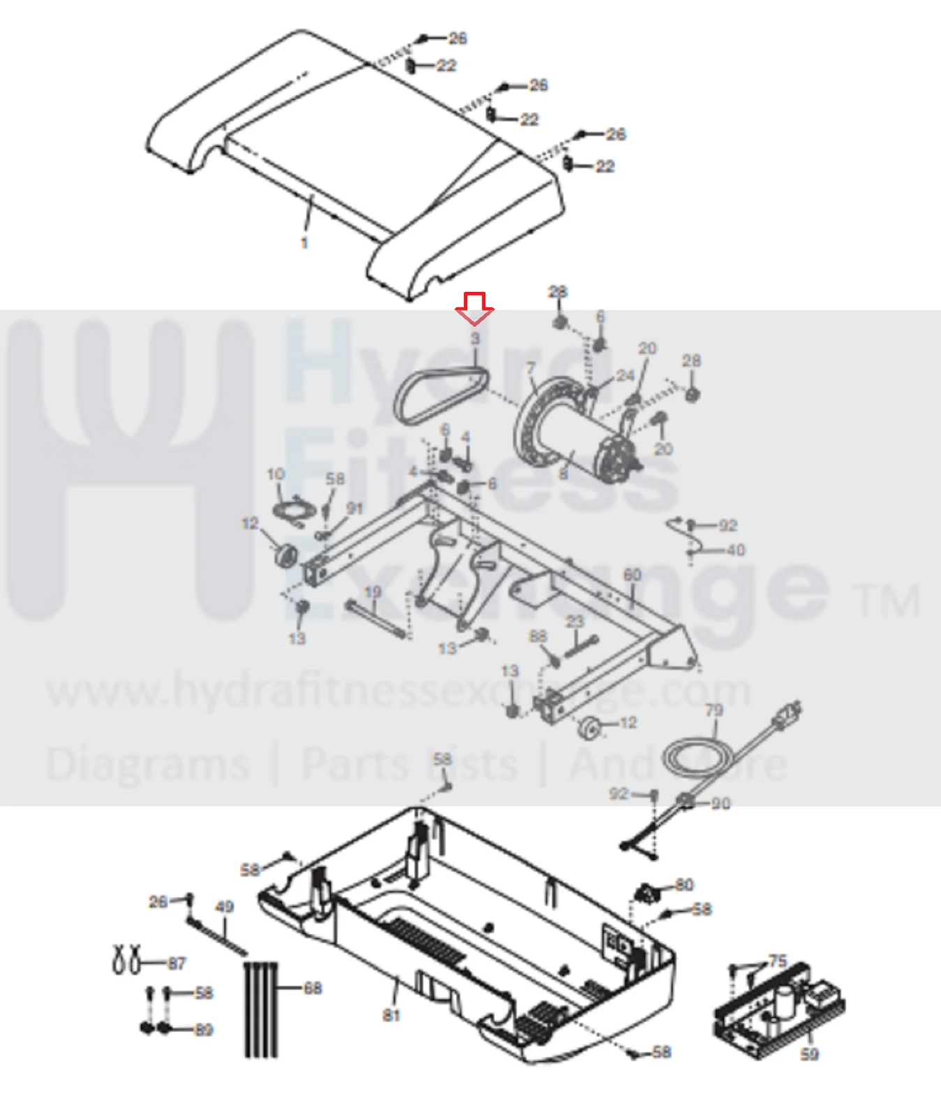 Used Proform HealthRider Image Weslo Treadmill Drive Motor Belt 247956 - Image 3