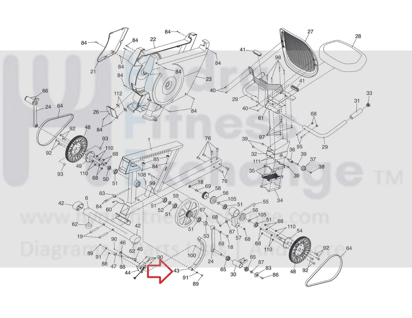 Proform Hybrid Trainer PFEL037170 Elliptical Brake Internal C Magnet 400937 - Image 2